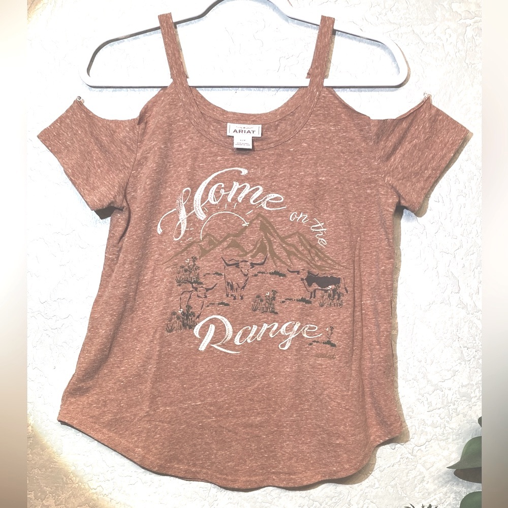 ARIAT  Open Range T Shirt   with open/cut-out shoulders